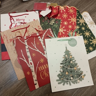 订单库存大号竖版圣诞树礼品包装手提袋环保购物袋纸袋子