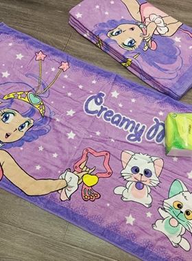 日单我是小甜甜小忌廉Greamy Mami魔法天使幻紫星星纯棉大浴巾