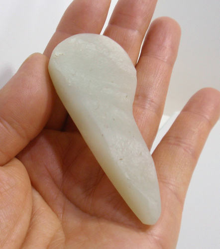 34克正宗新疆和田青白玉原石去皮雕刻明料小吊坠精品料NO:21-12