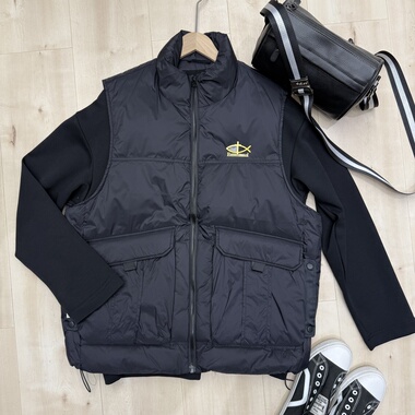 安歇溪水边十字架鱼男女同款秋冬款羽绒马甲背心坎肩无袖外套