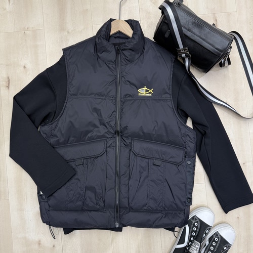 安歇溪水边十字架鱼男女同款秋冬款羽绒马甲背心坎肩无袖外套