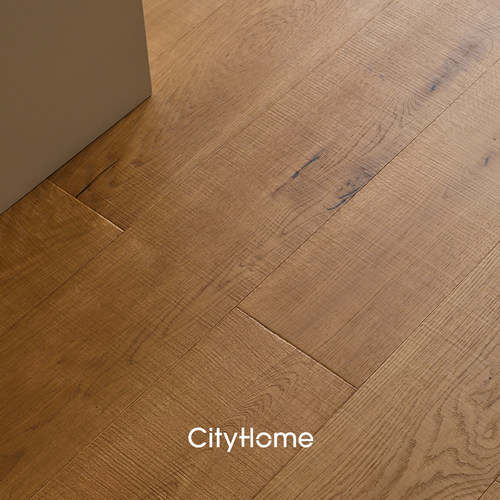 cityhome地板/橡木纯三层实木地板中古复古法式Enf环保地暖地板