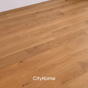 cityhome进口橡木怀旧中古法式侘寂风1米9纯三层直拼大板地热地板