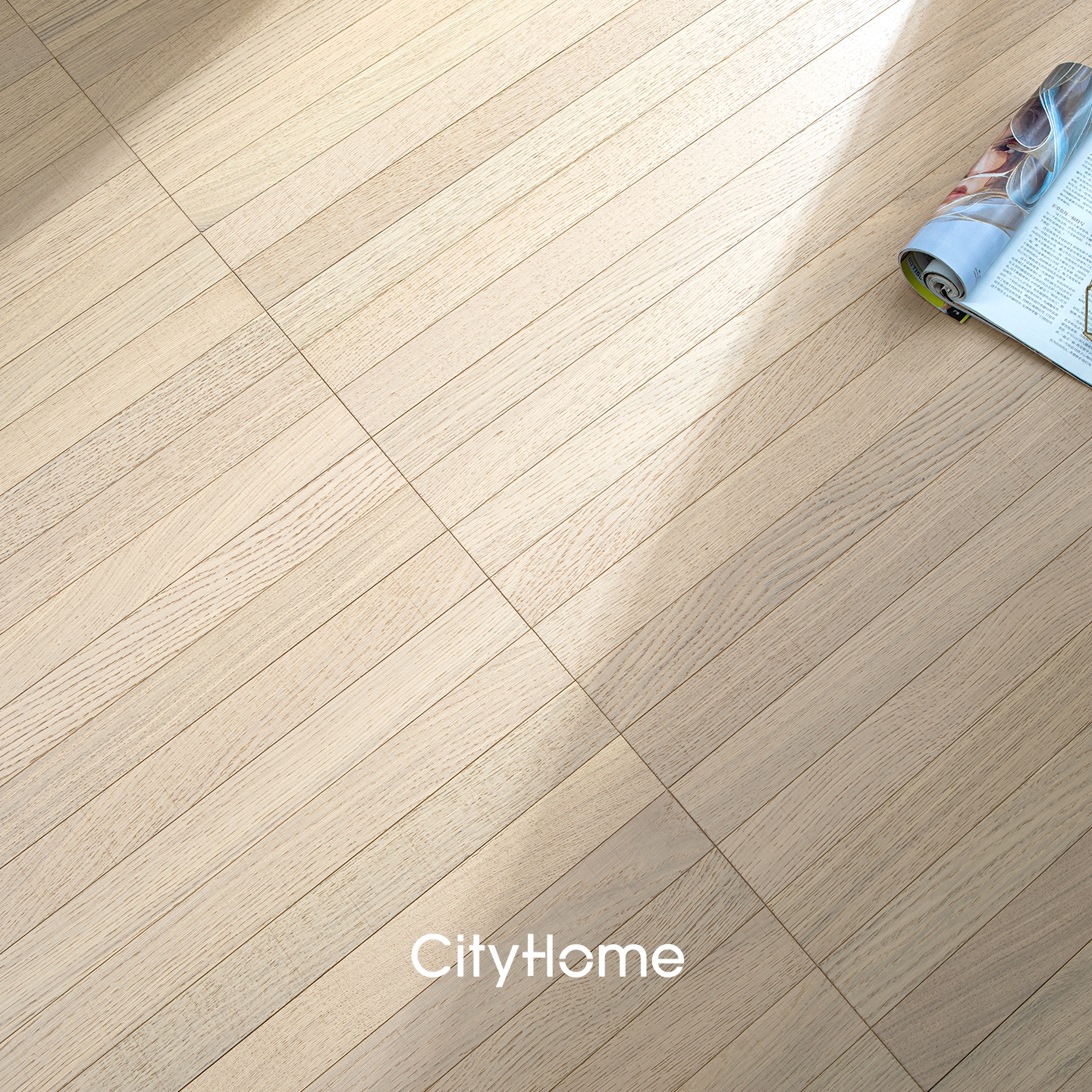 cityhome地板/橡木复古细条烟熏全桦多层ENF地热地板