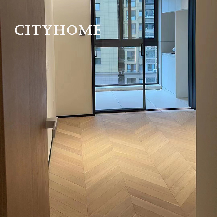 橡木鱼骨拼进口全桦结构北欧中古法式侘寂奶油风地热鱼骨拼地板