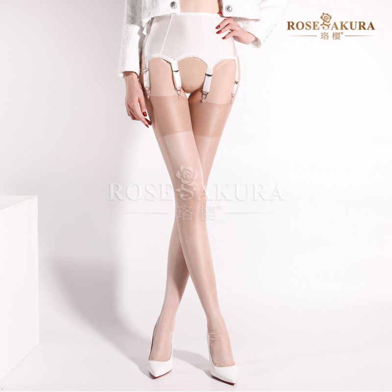 珞樱0911丝袜珞樱无弹力纯尼龙长筒袜美腿超薄闪光丝滑艺菲服饰