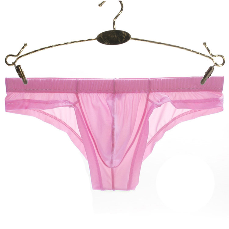 三角裤低腰性感冰丝透明透气U凸