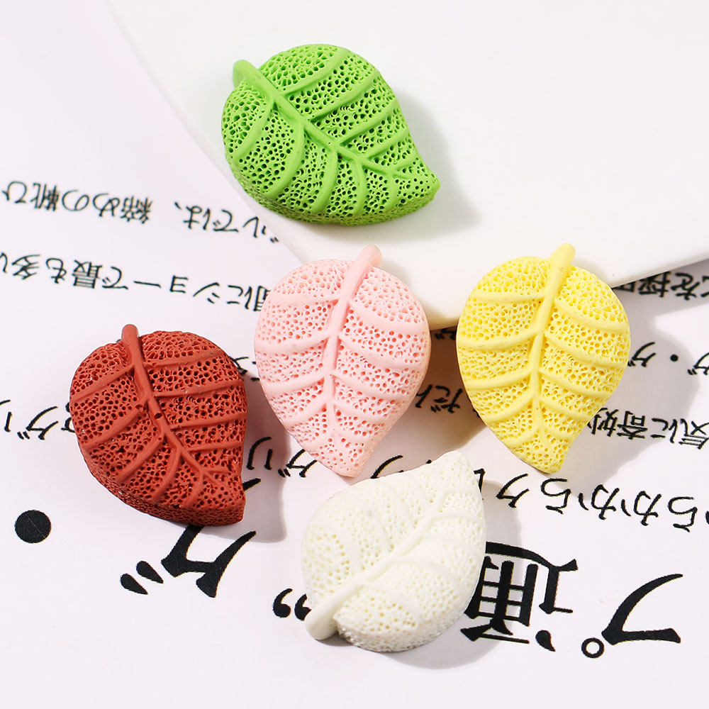 仿真树叶奶油胶手机壳树脂饰品小配件diy材料包手工自制水晶滴胶