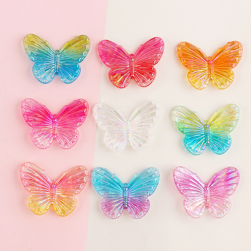 水晶蝴蝶蝴蝶结diy手机壳奶油胶材料包手工水晶滴胶制作树脂配件