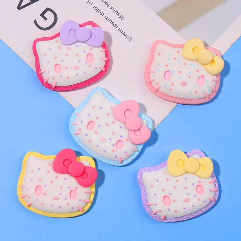 卡通大小猫头奶油胶手机壳树脂饰品配件diy材料手工自制水晶滴胶