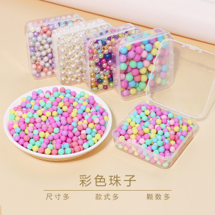 马卡龙彩珠奶油胶手机壳diy材料包手工制作发饰发夹树脂配件滴胶