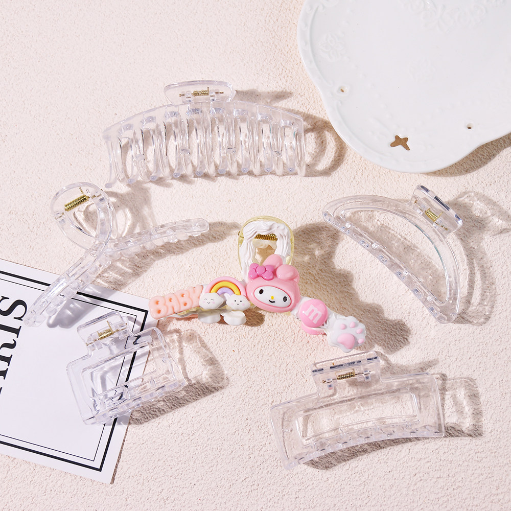 发夹透明奶油手机树脂饰品配件