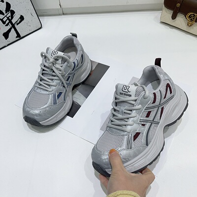 春季大码41-43透气厚底老爹鞋