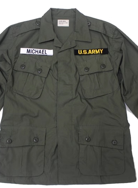 美国经典越战男士军旅风TCU一代夹克上衣OG107橄榄绿古着军绿色