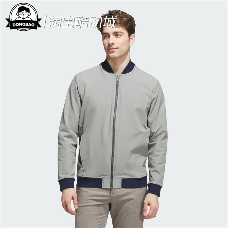10月adidas阿迪达斯 高尔夫飞行员领运动夹克外套JL5367/JL5366