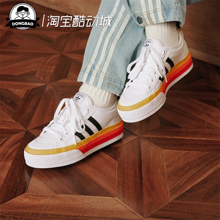 经典厚底运动帆布板鞋