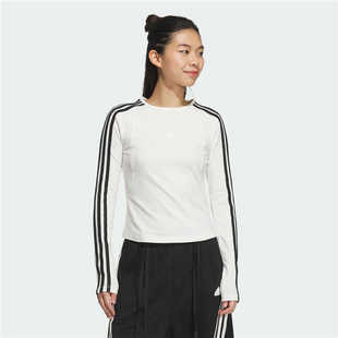 8月ADIDAS阿迪达斯 女子时尚舒适休闲运动长袖T恤JW4643/JN0755