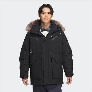 10月ADIDAS阿迪达斯保暖670蓬连帽鹅绒派克羽绒服JD3755 JD3756