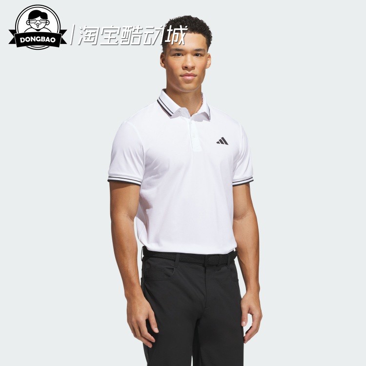 针织高尔夫运动翻领短袖POLO衫