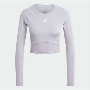 7月ADIDAS阿迪达斯 MAT MIX LS 女子速干运动健身长袖T恤IW5457