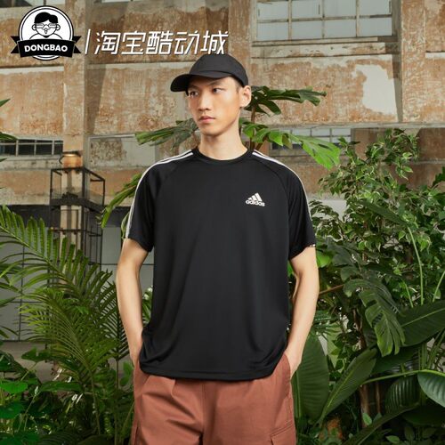 阿迪达斯运动休闲短袖圆领T恤
