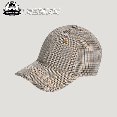 阿迪达斯休闲格纹运动帽