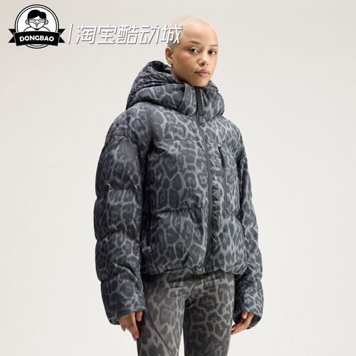 舒适宽松印花可拆卸连帽棉服