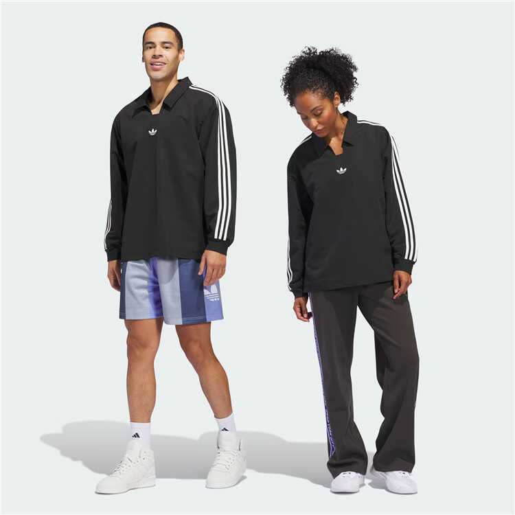 8月运动男女长袖POLO衫ADIDAS