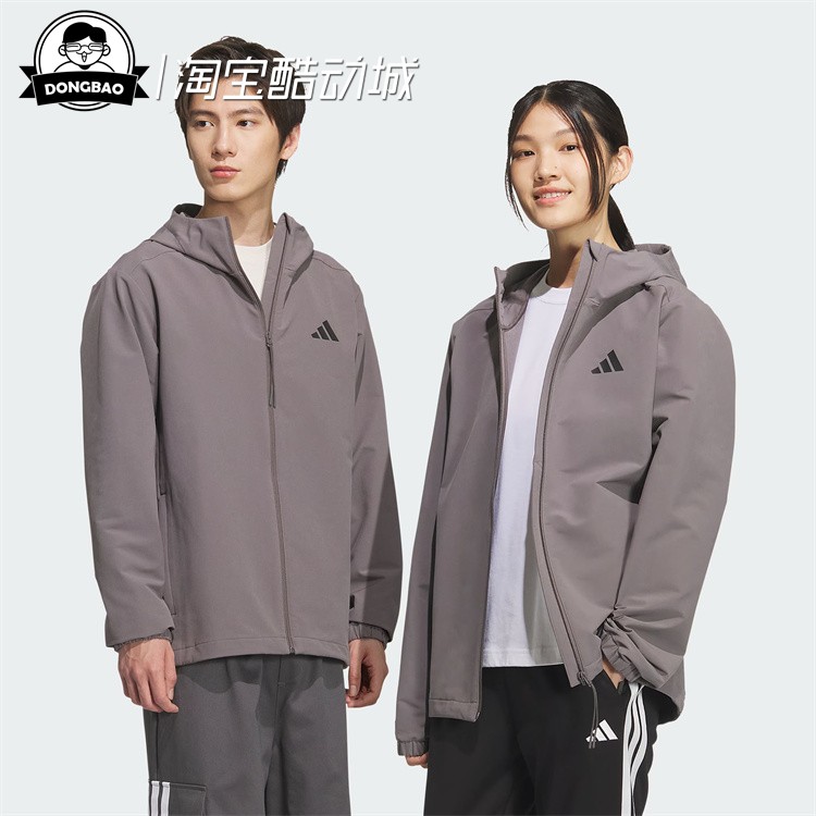 阿迪达斯运动休闲连帽夹克外套