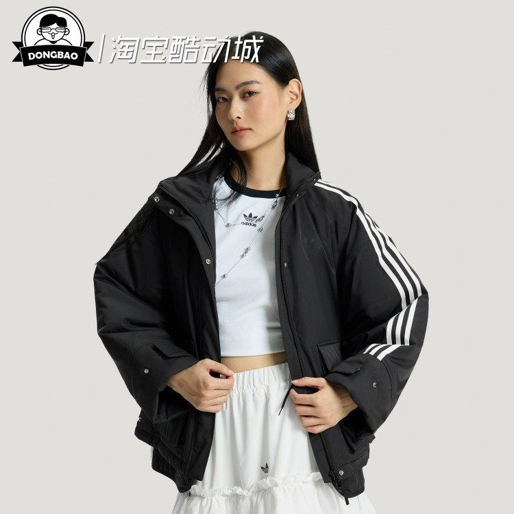 12月adidas阿迪达斯 JACKET 女子时尚休闲运动保暖棉服外套KS5330