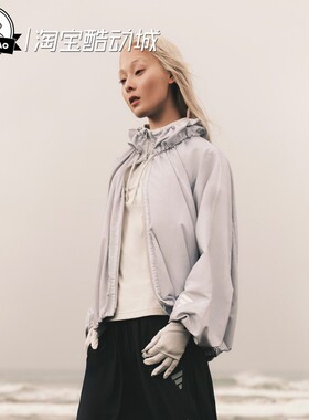 2月adidas阿迪达斯女子机能夹克 休闲梭织宽松外套KU5433/KU5431