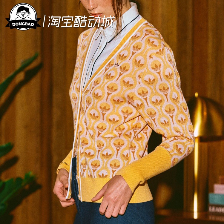 阿迪达斯休闲舒适运动针织衫