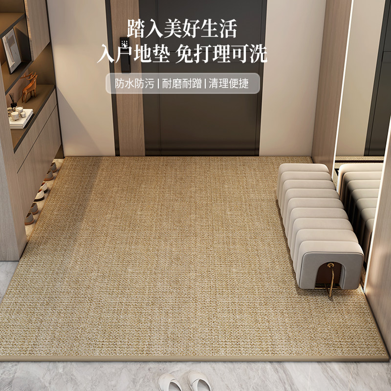 新款2025轻奢高级入户进门地毯家用门垫防滑防水玄关脚垫可擦裁剪,居家布艺,入户地垫,淘宝优惠券,粉丝福利购,淘宝优惠卷