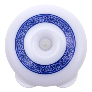 松下7号碱性电池3节配人体智能感应灯led夜灯充电小夜灯青花瓷款