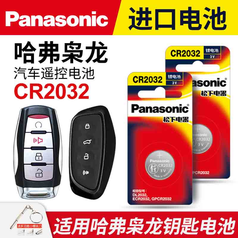 适用哈弗枭龙汽车钥匙纽扣电池