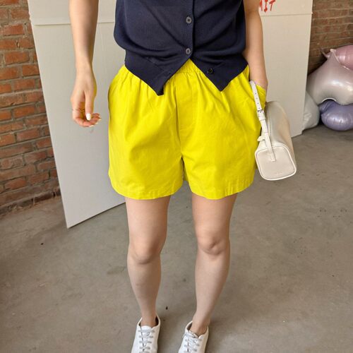 Acrab夏季亮色美式复古宽松短裤