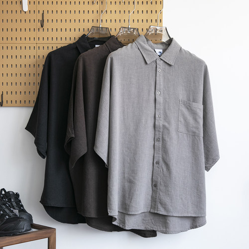 简约阔版棉麻短袖短裤九分裤合集