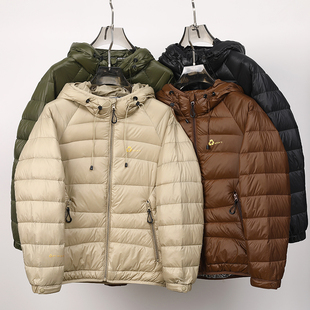 2024新款轻薄连帽羽绒服男款90灰鸭绒保暖夹克情侣款内搭户外外套