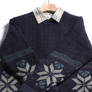 2024秋季新款韩版男士外穿套头针织衫情侣宽松慵懒风圆领毛衣外套