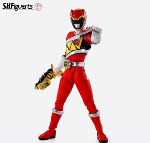 万代 SHF 真骨雕 强龙红 兽电战队强龙者 可动手办