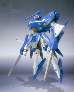 万代Robot魂 061交响诗篇 Spearhead 蓝色查尔斯专用机 可动成品