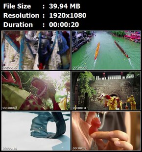 世界级非遗京剧赛龙舟皮影戏舞龙秧歌书法灯彩高清实拍视频素材