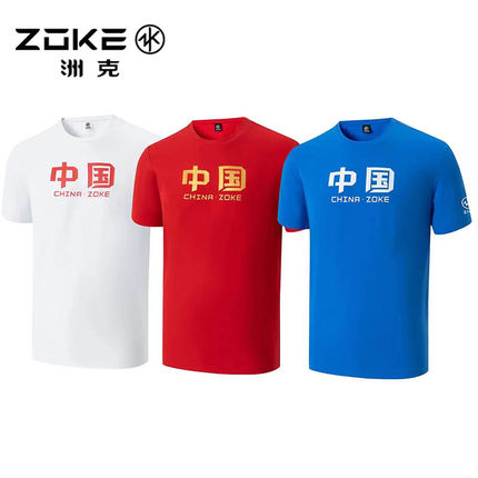 ZOKE洲克2024新品成人男士圆领快干短袖舒适透气男女同款T恤衫