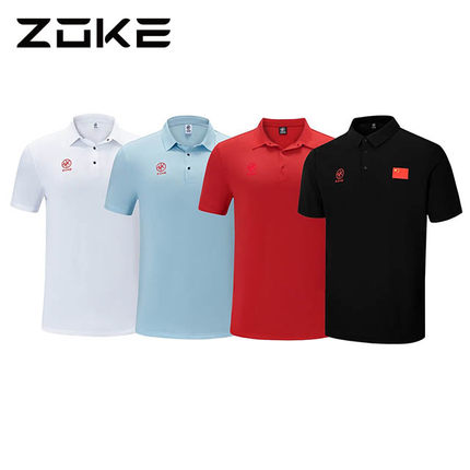 ZOKE洲克2025新款成人快干polo衫短袖