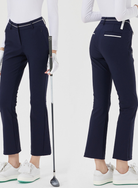 BG新款高尔夫长裤女裤春夏款修身显瘦女士微喇球裤户外运动直筒裤