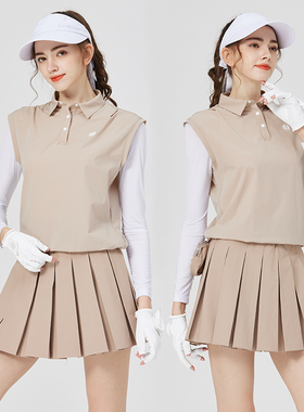 BG高尔夫球服女长袖上衣夏季速干透气假两件运动防晒衣冰丝女球衣