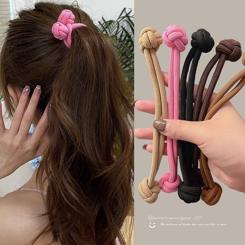 纽扣高马尾发绳女网红新