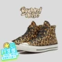 Converse Converse 1970S Samsung Standard Leopard Lông cừu cao cho nam và nữ Giày vải cổ điển 163224c - Plimsolls giày thể thao nữ màu đen