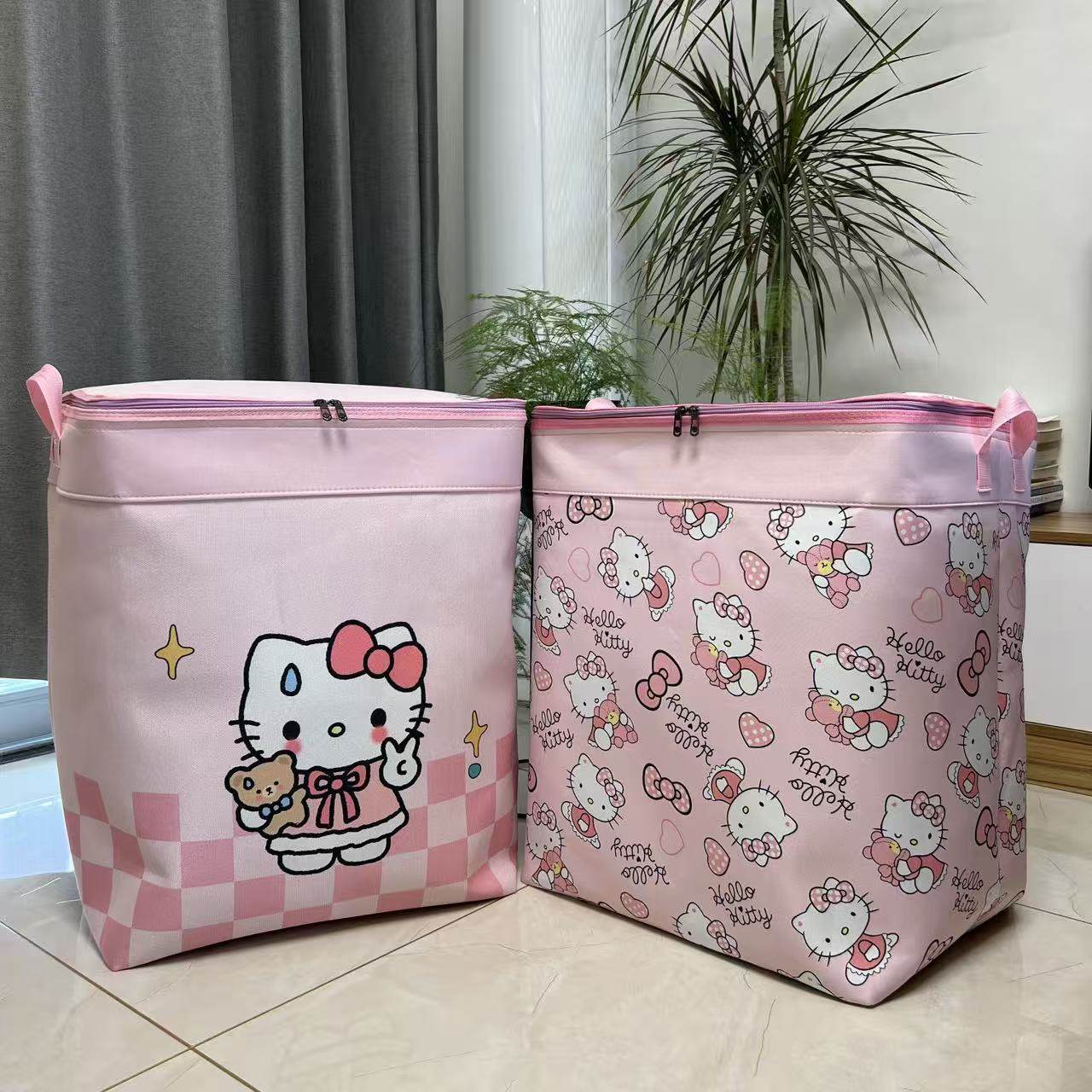 120升双拉链升级钢圈被子收纳袋防水防尘帆布数码印花棉被衣物,收纳整理,被子防尘袋,淘宝优惠券,粉丝福利购,淘宝优惠卷