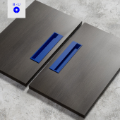 B.U克莱因蓝水立方嵌入式 衣柜暗拉手橱柜门推拉门抽屉门把手暗藏